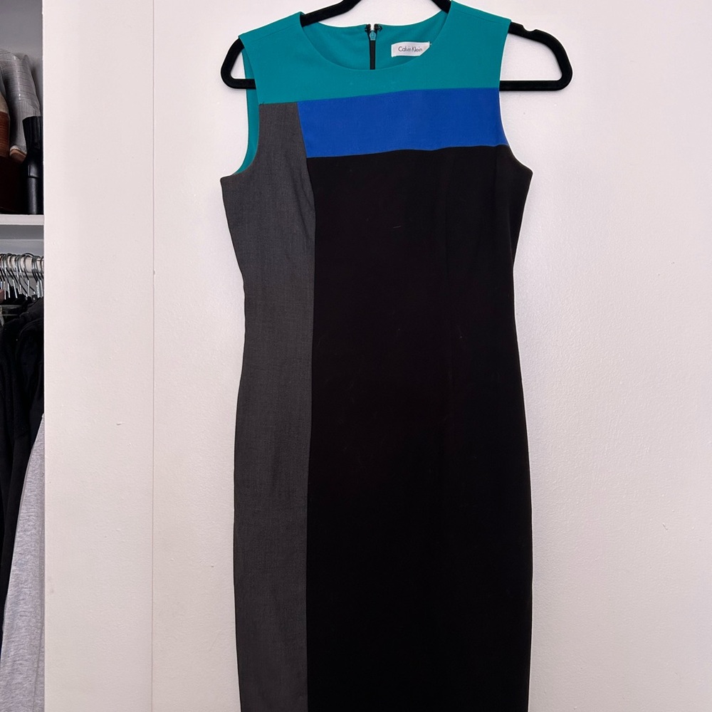 Calvin Klein color block dress